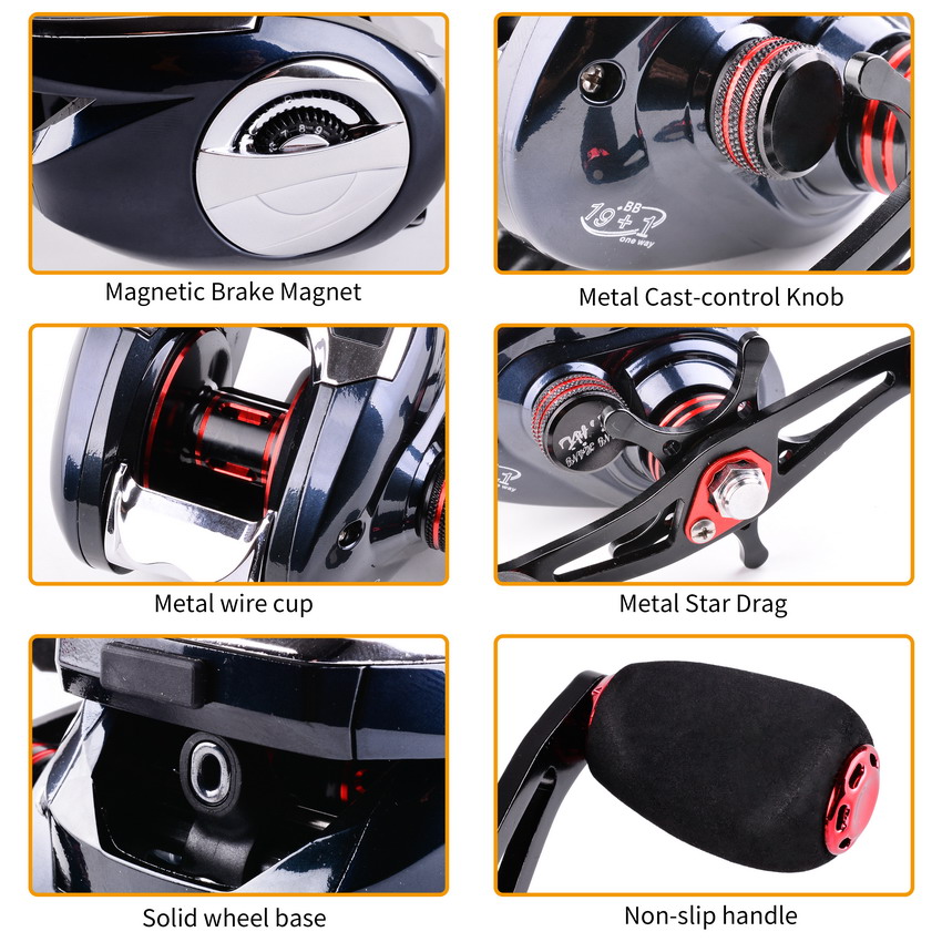 8.0:1 19 + 1BB ตกปลา Reel ซ้าย - Fishing Boat Steering Wheel บทวิจารณ์และราคา