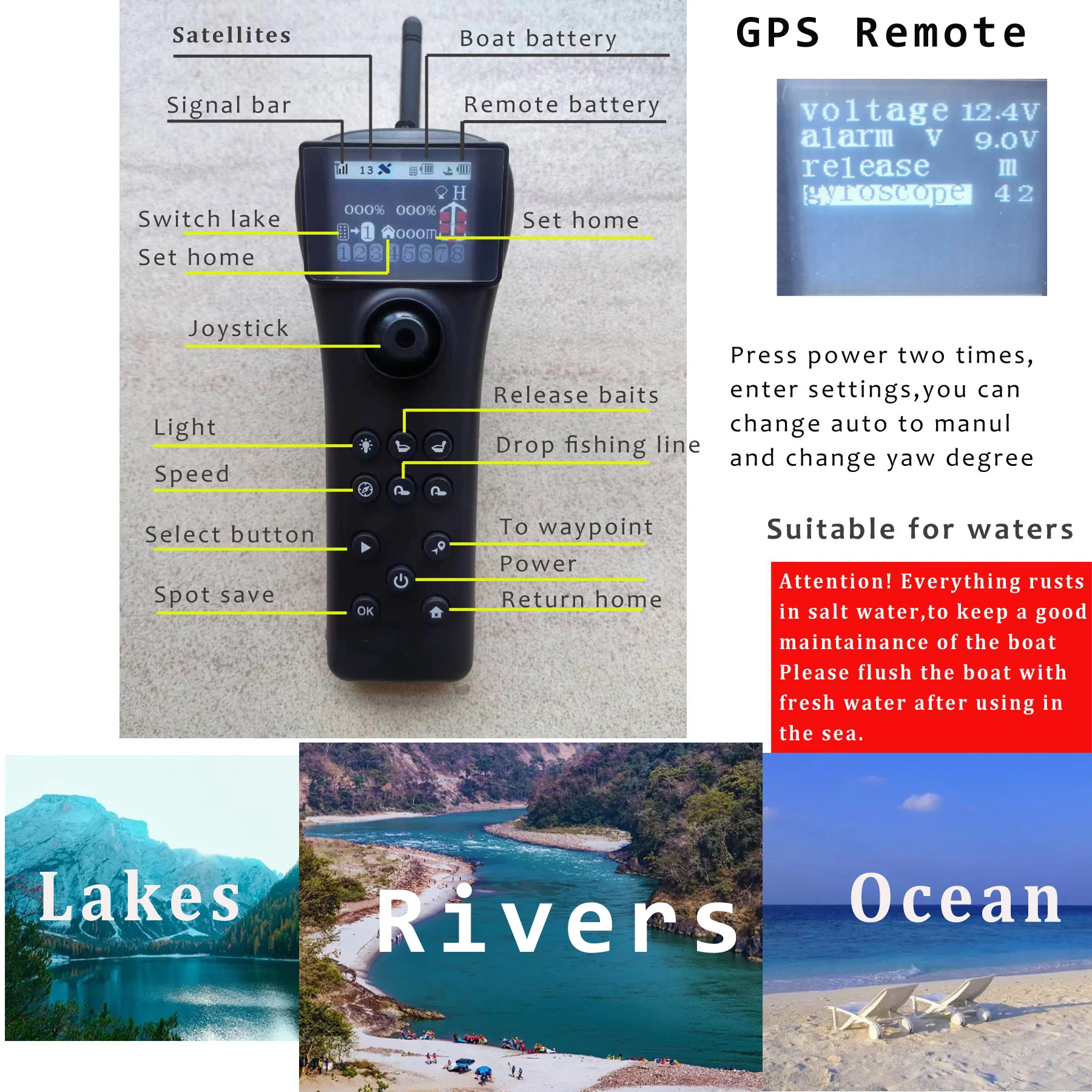 เรือตกปลาบังคับวิทยุ S80 มอเตอ - Fishing Boat Gps บทวิจารณ์และราคา